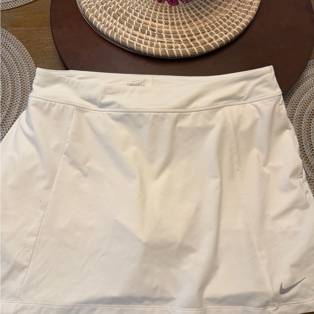 Nike White Athletic Skort with Subtle Swoosh